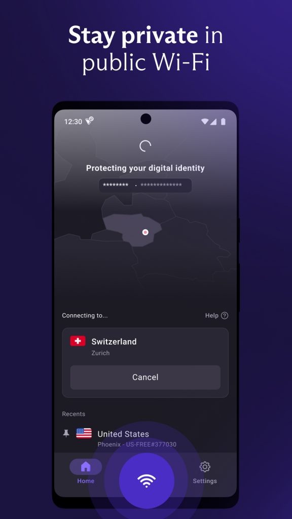 Proton VPN Android 官方客户端界面截图